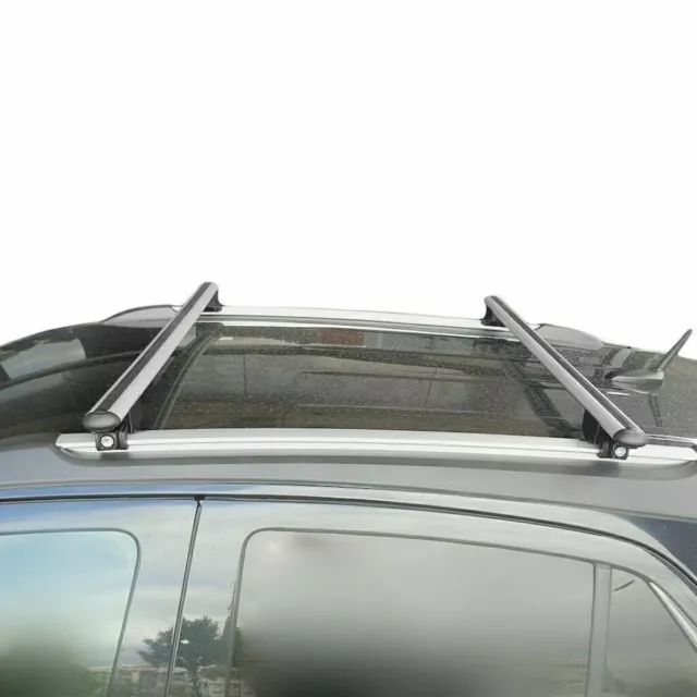 Roof Rack Cross Bars Silver Set For Skoda Enyaq 2021-2023