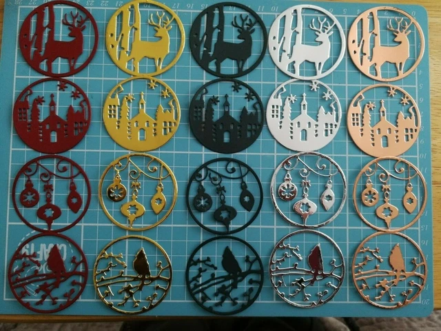 Craft Room Clearout, 20 Weihnachten Stanzschnitte 4 Designs Kartenaufleger (Set 1)