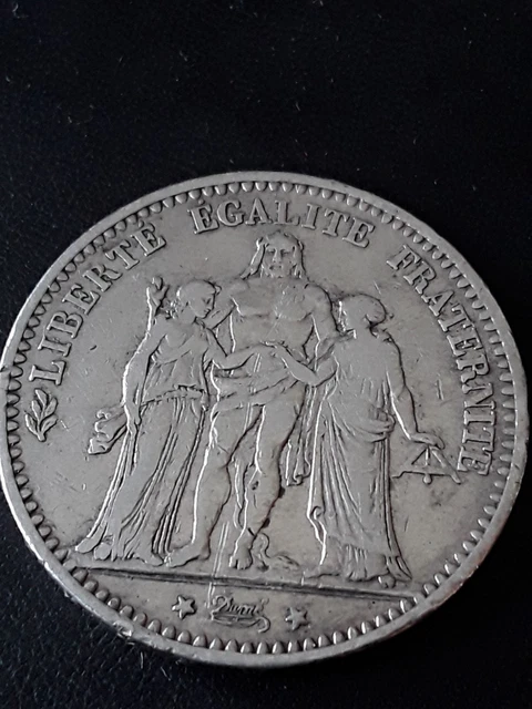 Pièce De Monnaie 5 Francs Argent Hercule 1875 (K) France - Qualité SUP - 25,05g, 37mm