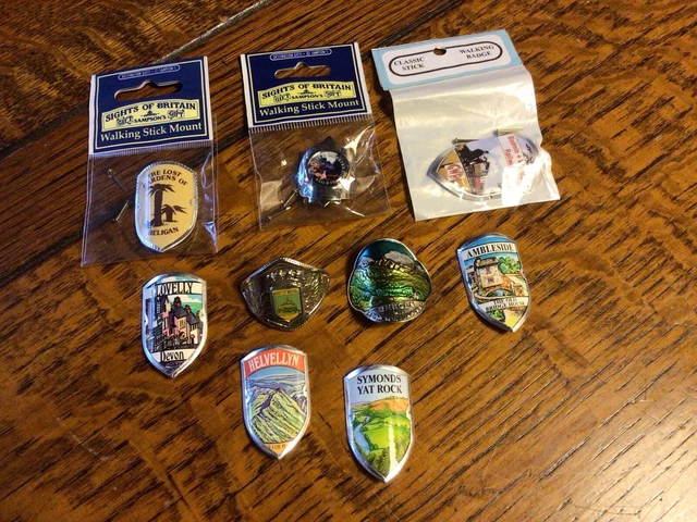Walking Stick Badges/Mounts Bundle Of Nine