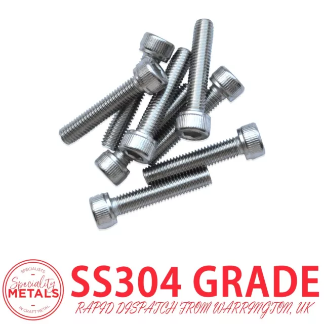 M5 (5mm) x 25mm Allen Key Cap Socket Screw Hex Head | A2 Grade Stainless Steel