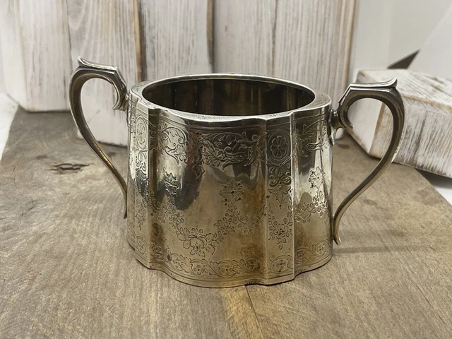 Fine Art Deco ￼VICTORIAN STERLING SILVER Tea Open Sugar ￼ London 1877
