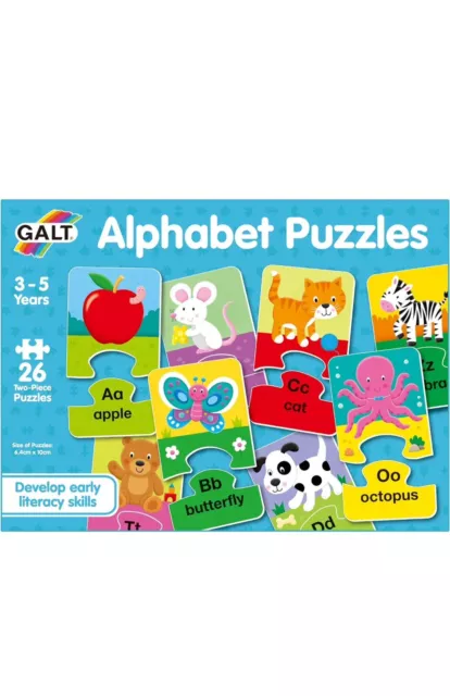 Galt Toys, Alphabet Puzzles, Alphabet Jigsaw Puzzle for Kids, Ages 3 Years Plus