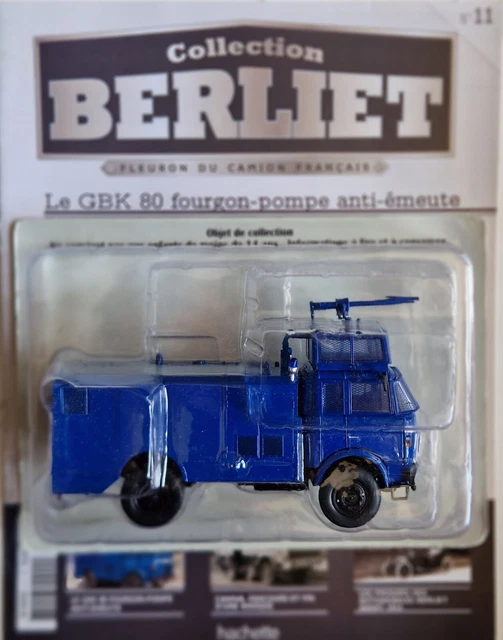 Camion Berliet GBK80 Gendarmerie 1/43 - Ixo - Pompe à Eau, Fourgon