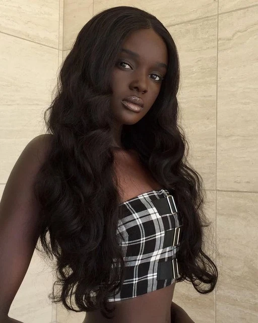 Black Wave Long Wigs Synthetic Heat Resistant No Lace Natural For Black Women