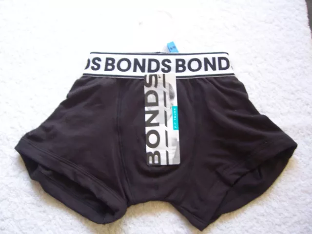 BNWT Boy's Bonds Black & White Cotton Knit Trunks Undies Size 8-10
