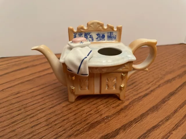Paul Cardew ceramic dry sink mini teapot dollhouse Delft blue Chinese NO LID 