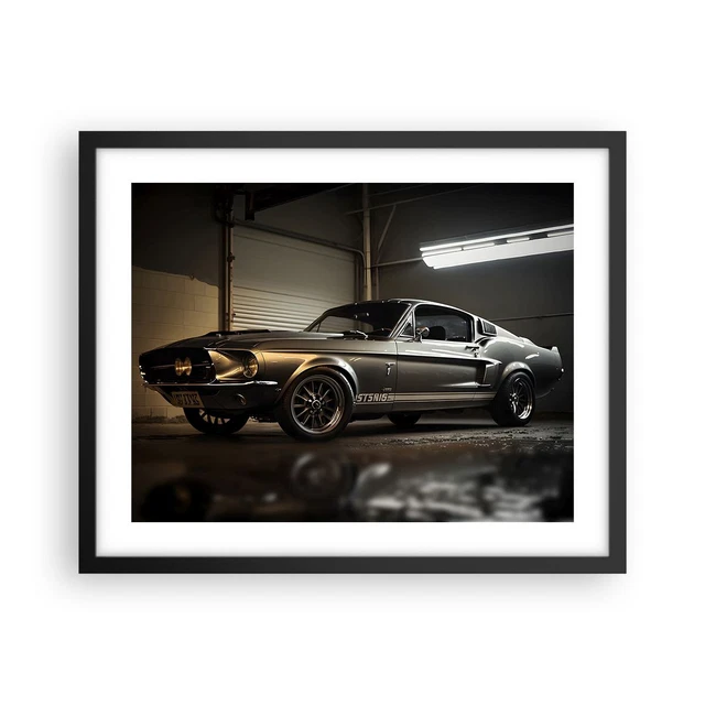 Poster ArtTor 50x50 Cm - Voiture Vintage Sportif - Décoration Murale Papier