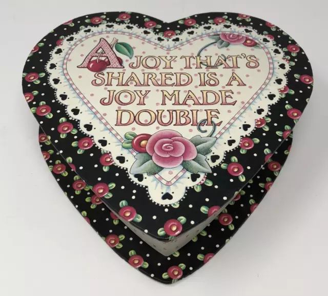 Mary Englebreit Heart Gift Box Joy Made Double 2001 Vintage Cardboard 9.25"