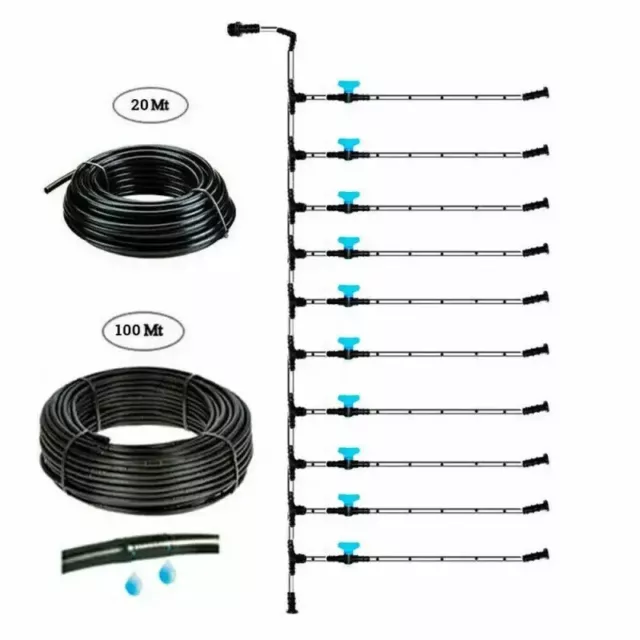 Kit Irrigazione Impianto Orto Giardino Ala Gocciolante 100 Metri Autocompensante