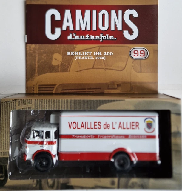 Camion Berliet Stradair Déménagements Huet - Modèle Réduit 1/43 IXO Altaya, Jaune Et Noir