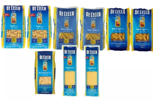 De Cecco Box Assortimento Pasta Di Grano Duro 4,5Kg - Fusilli, Linguine, Penne