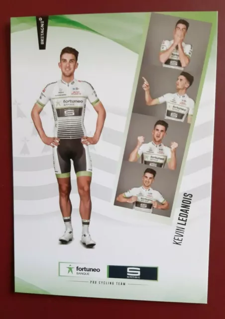 CYCLISME carte cycliste KEVIN LEDANOIS équipe FORTUNEO SAMSIC 2018