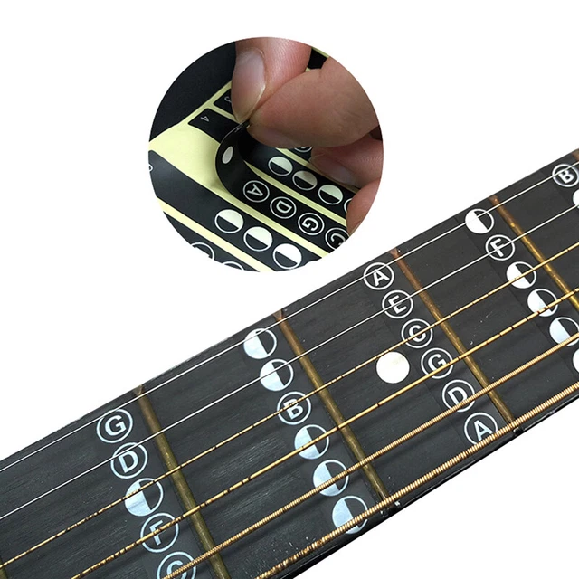 String Note Board GUITAR FRETBOARD NOTES Map Labels Stickers Fingerboard for 6 String ...
