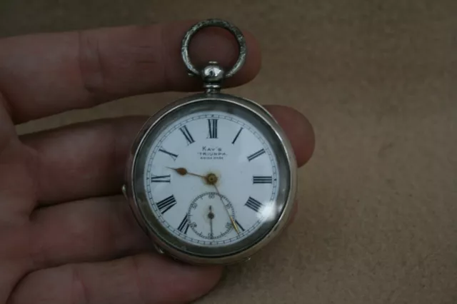 ANTIQUE SWISS 935 Solid Silver Kays Triumph Pocket Watch For Spares Or Repair 45.00 PicClick UK