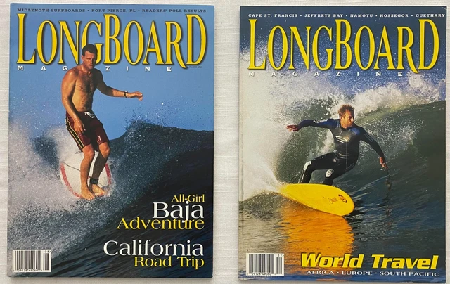 LONGBOARD Magazine AUG 2000 VOL. 8, NOV/DEC 2001 VOL. 9, Surfing and Travel