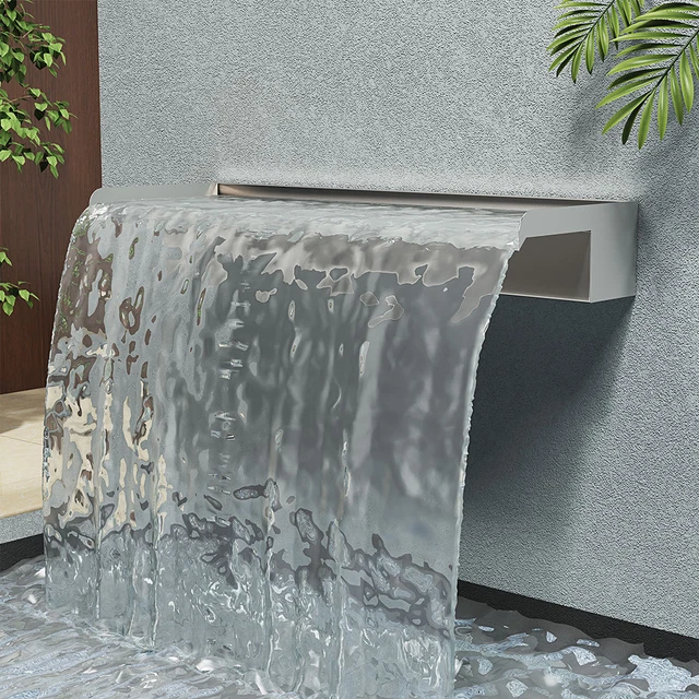 GARDEN POND WATERFALL Spillway 300600mm Stainless Steel Water Blade