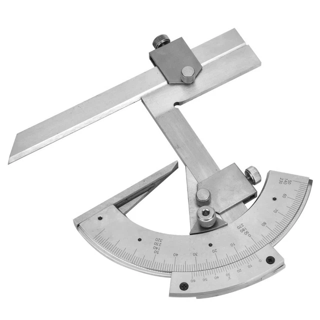 Angular Precision Ruler 0-320° BEVEL PROTRACTOR 0.02 Accuracy Angle Finder Measure Gauge Ruler ...