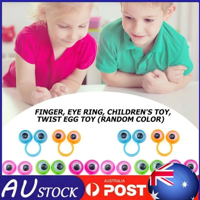 Funny Eye Finger Puppets Plastic Rings with Wiggle Eyes Tricky Capsule Toy