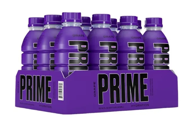 Prime Hydration Drink by Logan Paul x KSI GRAPE 12 Pack 🍇