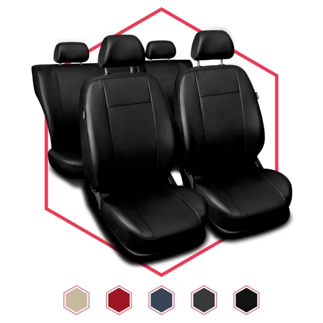 FIAT SEICENTO SITZ / Sitze / Ledersitze vorne + hinten rot-schwarz