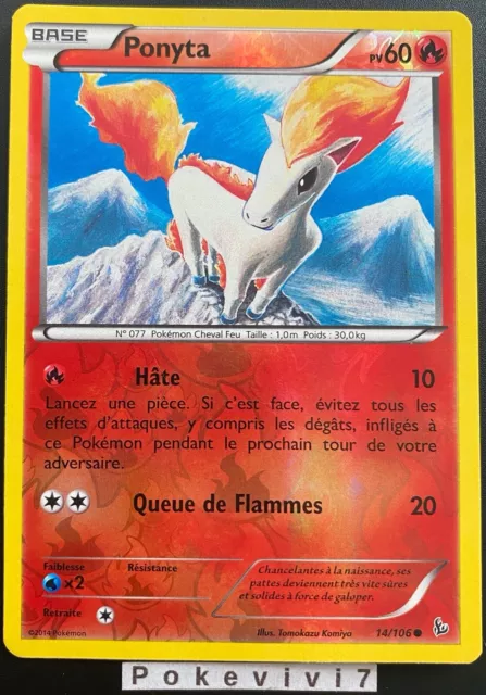 Pokemon Card PONYTA 14/106 REVERSE XY2 Sparks FR