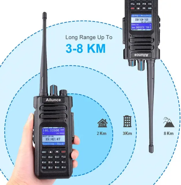 Retevis Ailunce HD1 10W DMR Amateur Radio, GPS, Dual Band, Digital Two Way 3000 3