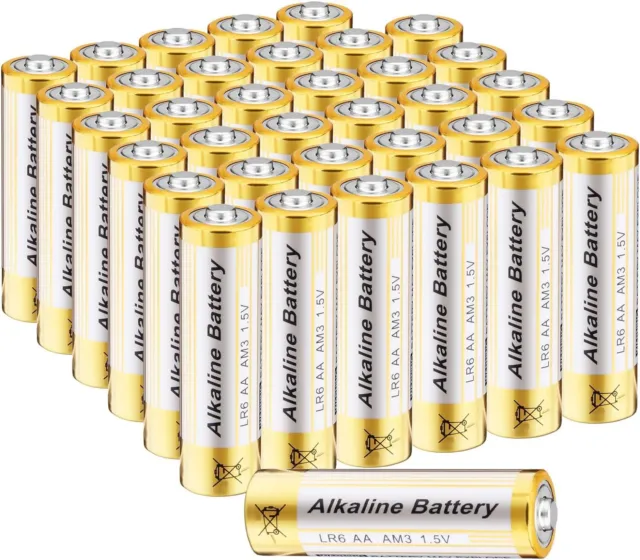 10/20/30/50Pack AA AAA Alkaline Batteries Industrial Double A 5-Year Shelf Life