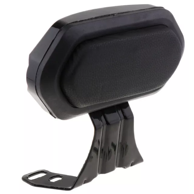 Universal Motorrad verstellbare Rückenlehne Sissy Bar Cushion Pad Schwarz#