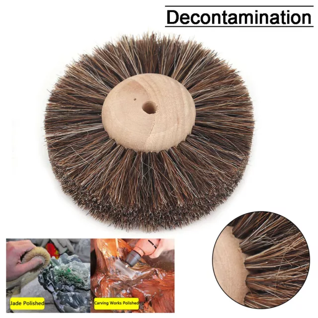 83mm Horse Hair Grinding Wheel Polishing Brush Abrasive Rotary Tool For Cleaning