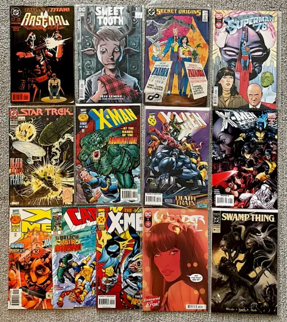 (13) Marvel DC Comics Lot X-Men 2 Arsenal 1 Cable Star Trek Superman Swamp Thing