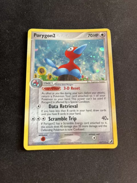 Porygon2 12/115 EXCELLENT Holo Rare Pokemon Cards EX Unseen Forces