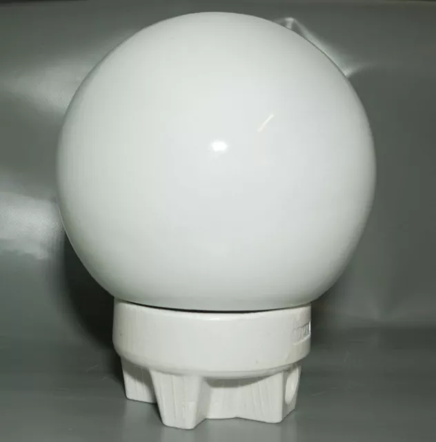 Old Sphere Lamp IP41 Lamp Cellar Lamp White Glass Porcelain Socket