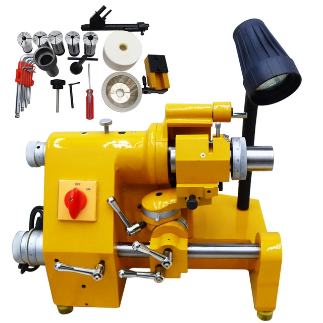 110V Cutter Grinder Sharpener Grinding Machine Drill Bit Mills w/5C Collects