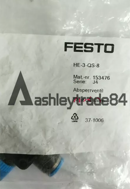 1PC New FESTO HE-3-QS-8 153476 globe valve