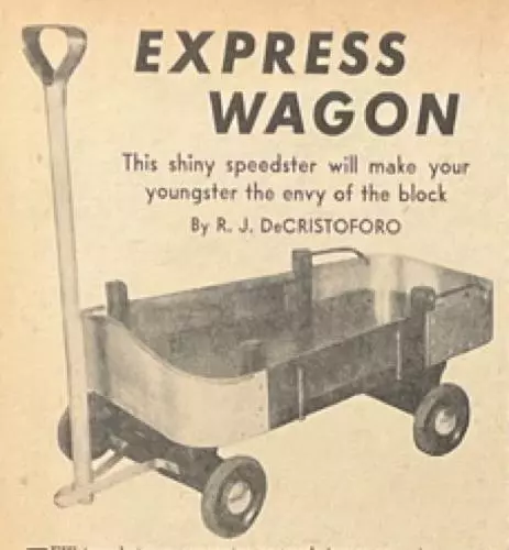“Express Wagon” 1949 HowTo Build PLANS Wood&Metal w/removable sides & tailgate