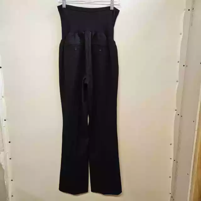 A Pea In The Pod Black Maternity Dress Pants Size L Over Belly Straight Leg 2