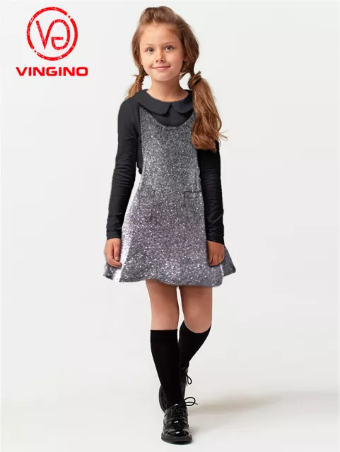 60% Rabatt VINGINO Mädchen Kleid Singlet Glitzer Gr. 128, 164 UVP 54,99 €