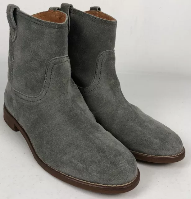 Madewell The Otis Boots US 8.5 Gray Suede Pull Up Leather B1200