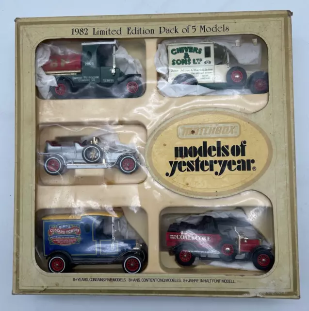 Matchbox Models of Yesterday set regalo 1982 5 modelli NUOVO