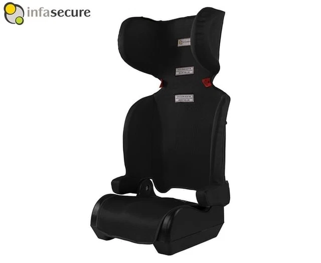 Infa Secure Versatile Folding Booster Car Seat 4-8 years Kid Child Infant Black