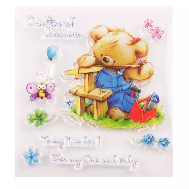 Bär Silikon Klarstempel Zum Scrapbooking Zum Selbermachen Basteln Dekor Weichstempel