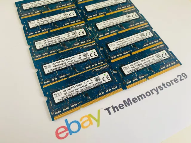 4GB 8GB 16GB PC3-12800 1600MHz Laptop  DDR3 Memory RAM 204 Pin Lot