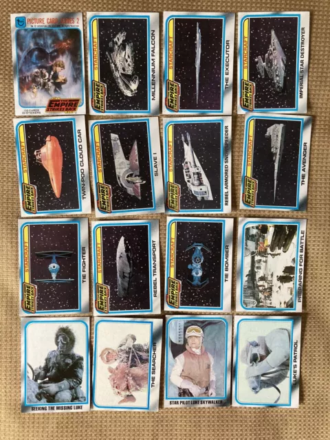 Vintage Empire strikes Back Series 2 Trading Cards, Topps Star Wars Complete Set