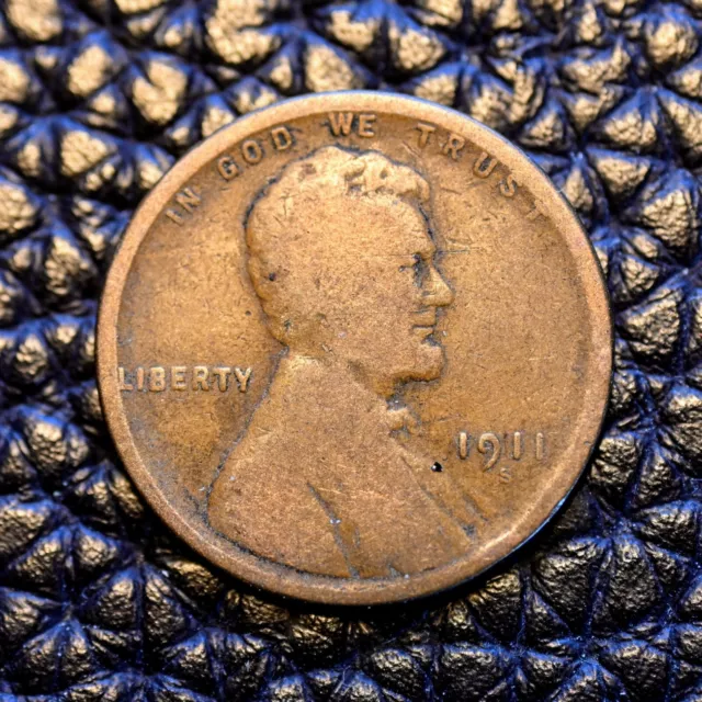 1911-S Lincoln Wheat Cent ~ Good (GD) Condition ~ COMBINED SHIPPING!