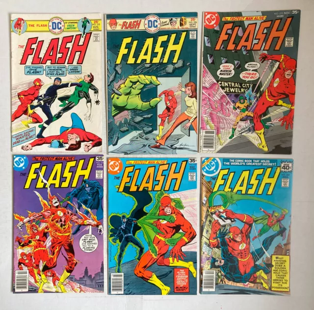 Flash #235 - 268 Lot 6 Issues IRV NOVICK, CARY BATES Bronze Age DC 1975-78 VG-FN