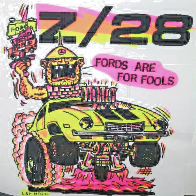 Z/28 Camaro Authentic Vintage 70's L&H MFG T-Shirt transfer only / Iron on.