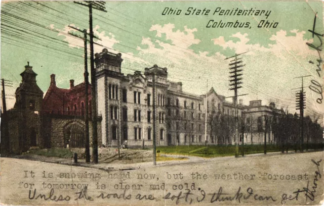 Columbus Ohio State Penitentiary Postcard 1900s Rare View