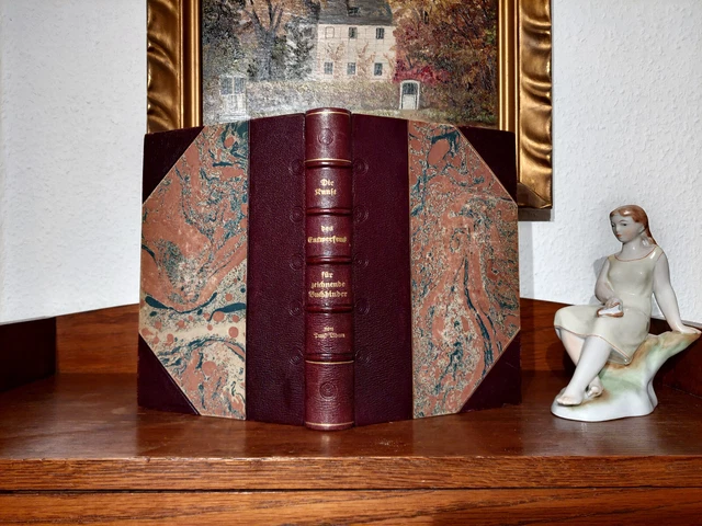 PAUL ADAM 3 Buchbinderei Lehrbücher MARMORIEREN Buchbinder LEDER HANDEINBAND