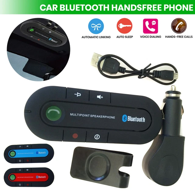 Wireless Bluetooth Handsfree Speaker Phone MP3 Player Sun Visor Clip Car Charger